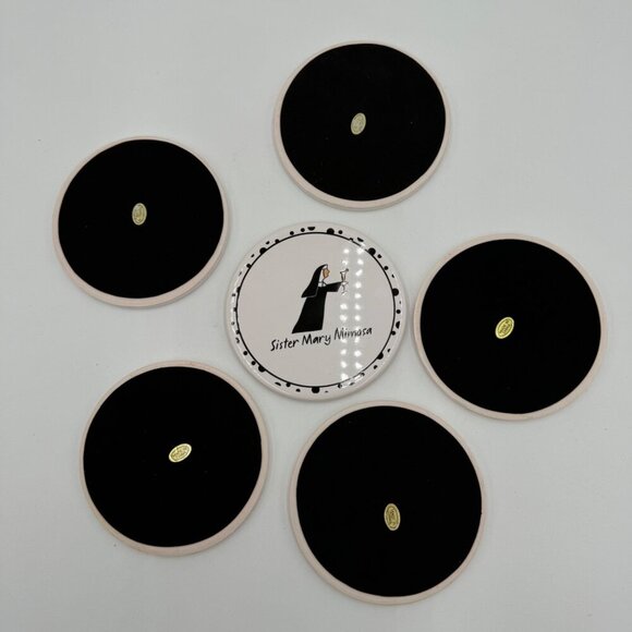 Sister Mary Martini Coaster Set Of 6 Ceramic Santa Barbara - Picture 4 of 4